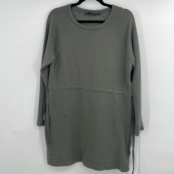 Athleta Dresses & Skirts - Altheta Army Green Sweatshirt Dress
